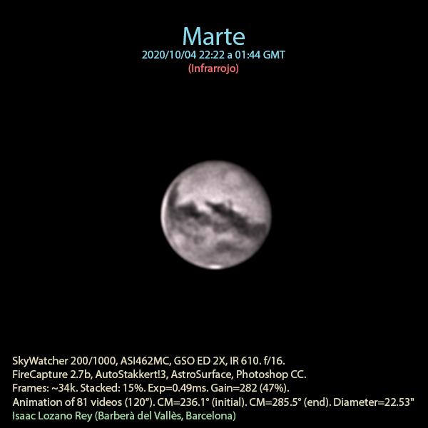 Marte (rojo-infrarrojo)